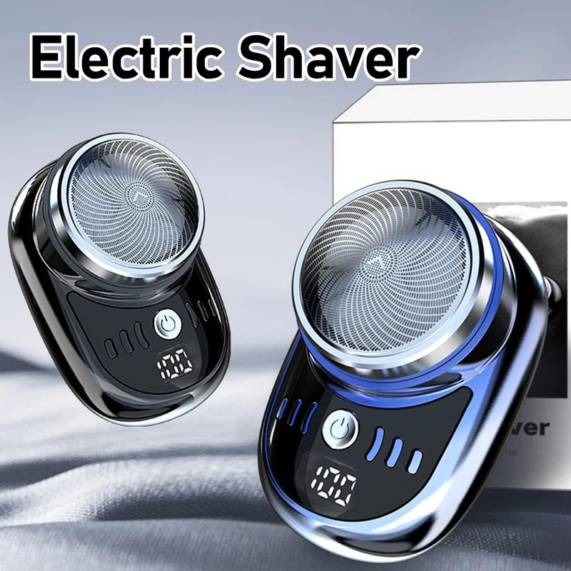 Mini Barbeador Elétrico Masculino, Carregamento USB, Display Digital, Visor De Bateria, Cabe No Bolso